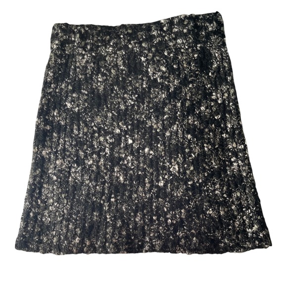 Fenn Wright Manson Dresses & Skirts - FENN‎ WRIGHT MANSON Textured Knit A Line Midi Skirt Black Silver SM Wool BleNd